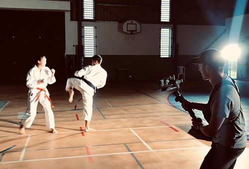 Behind the scenes of the Moka Rangers Sports Club video
